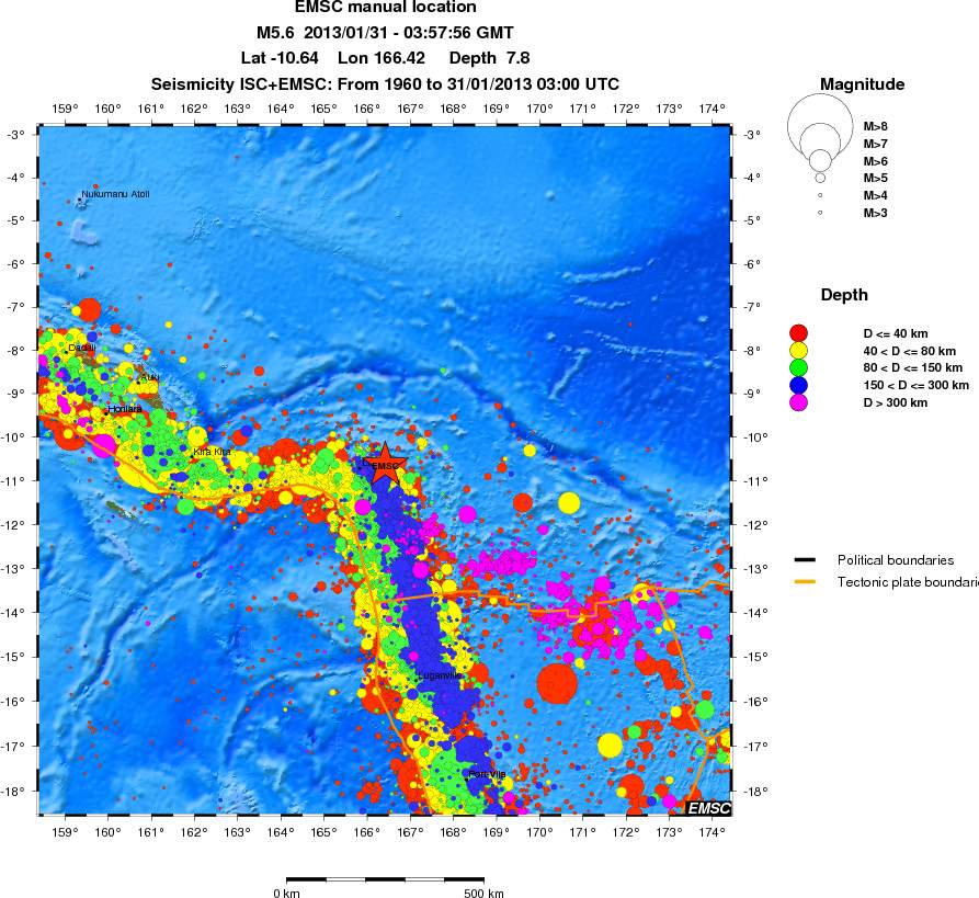 wide historical seismicity