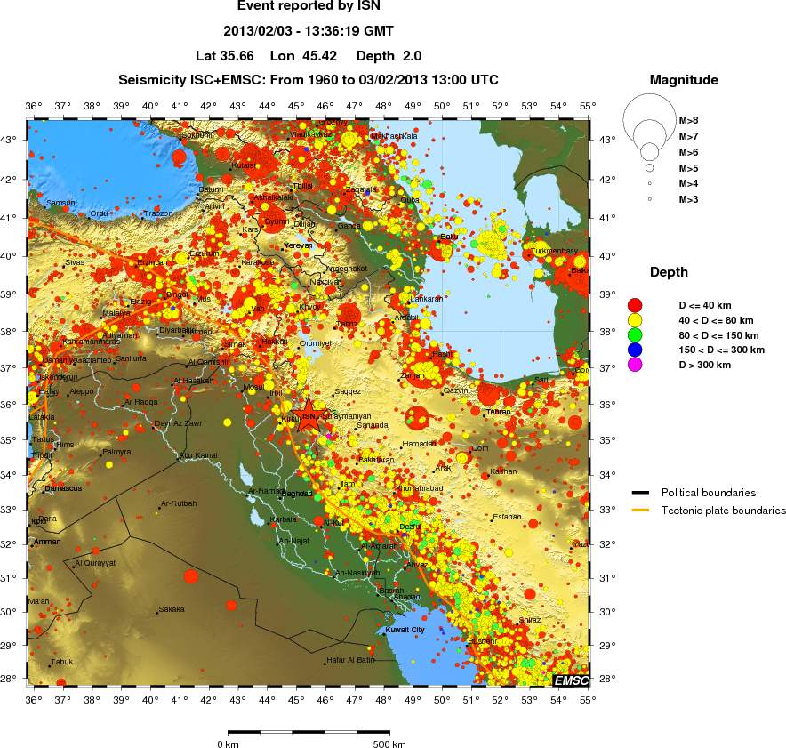 wide historical seismicity