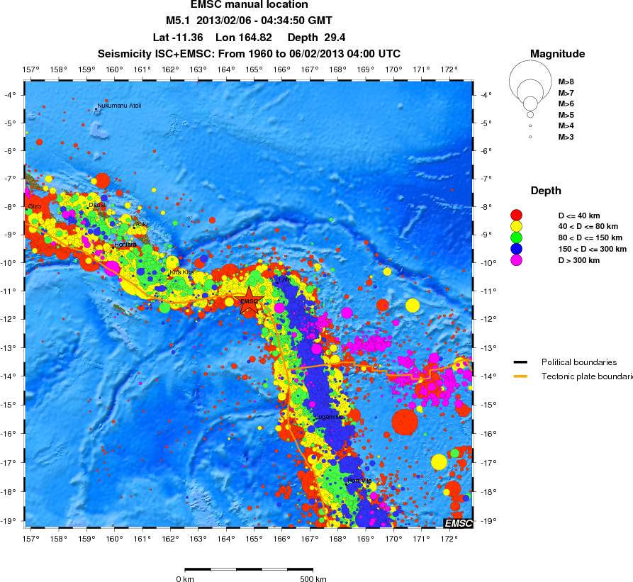 wide historical seismicity