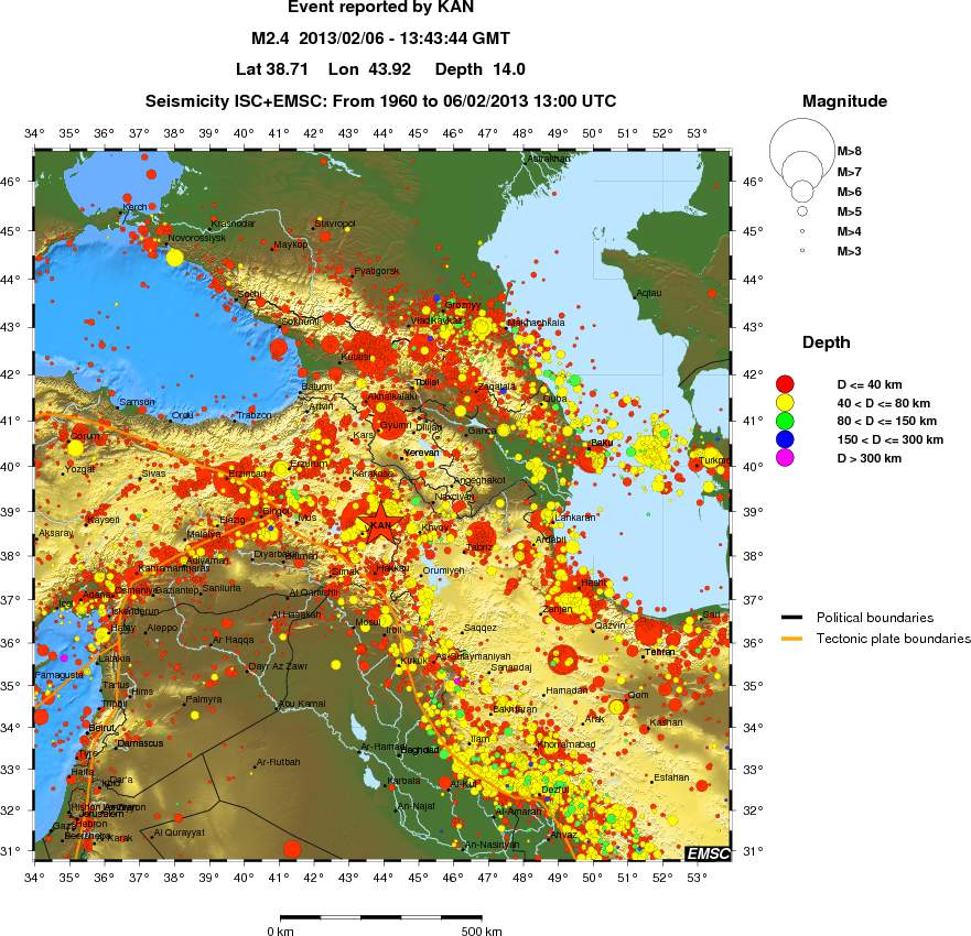 wide historical seismicity