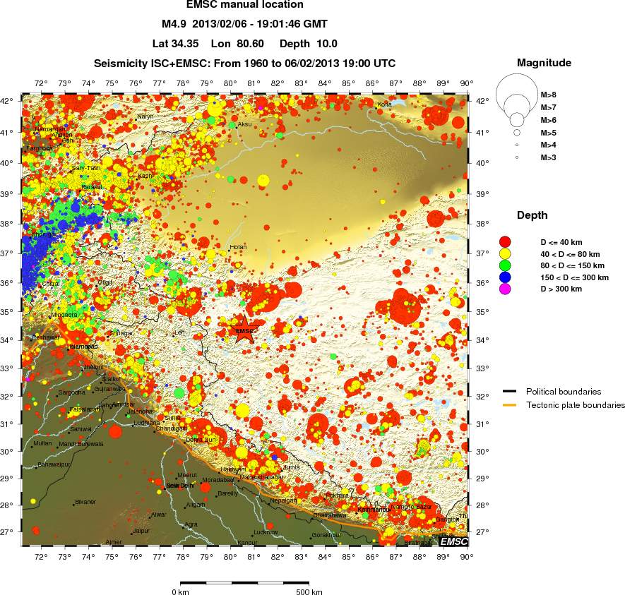 wide historical seismicity