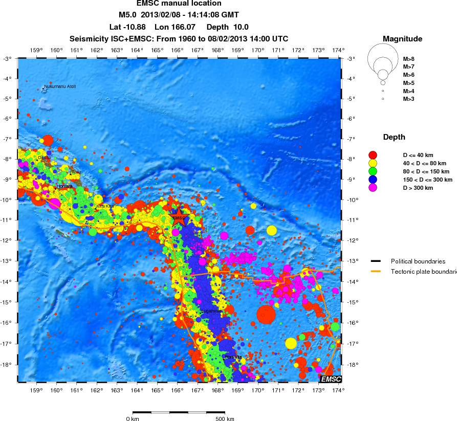wide historical seismicity