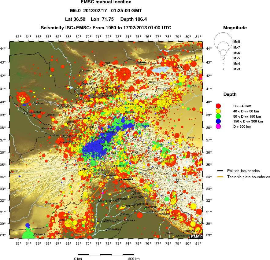 wide historical seismicity
