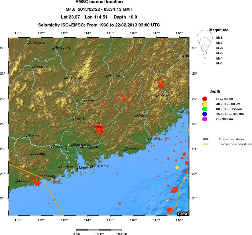 regional historical seismicity