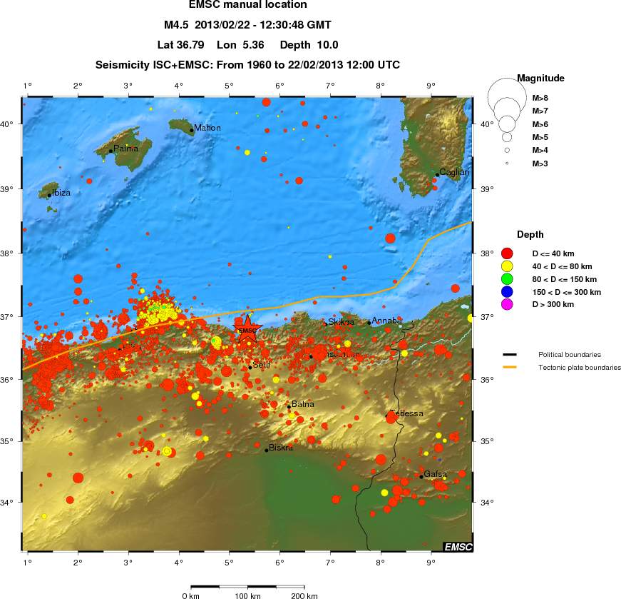 regional historical seismicity