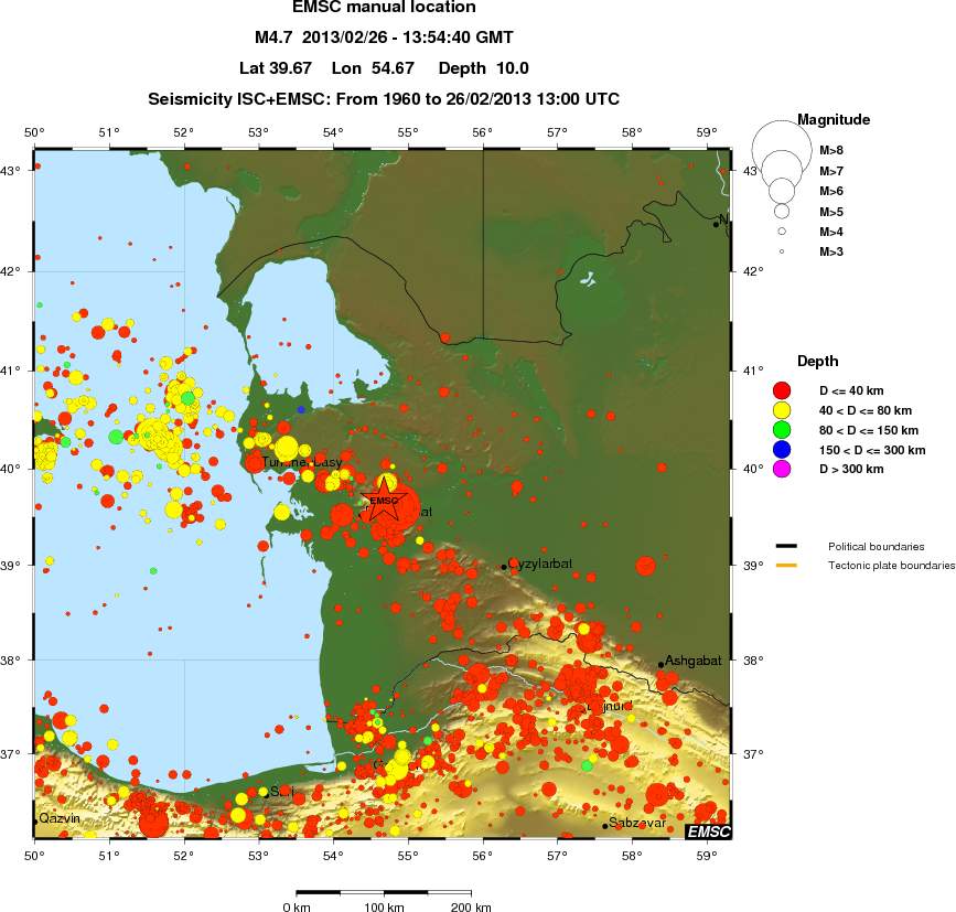 regional historical seismicity