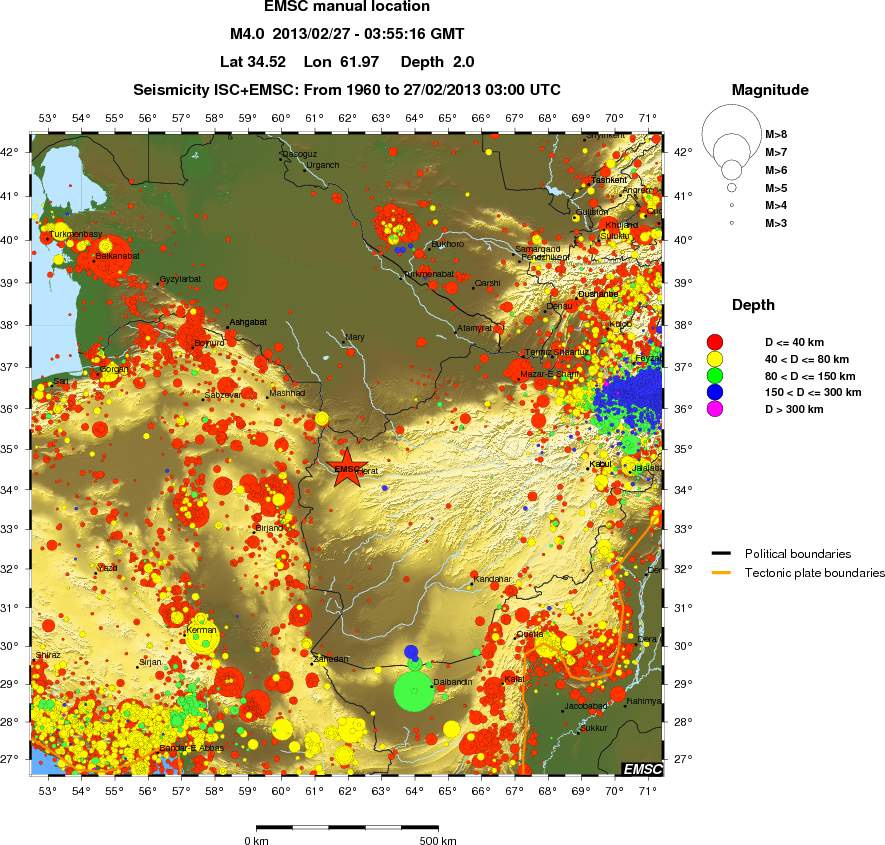 wide historical seismicity