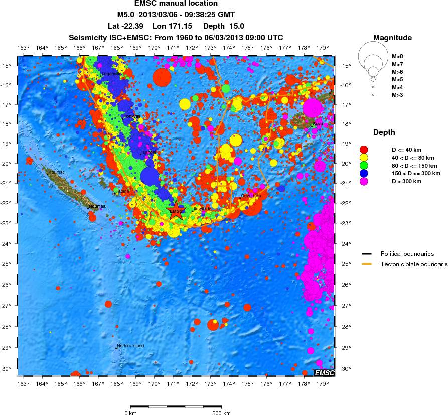 wide historical seismicity