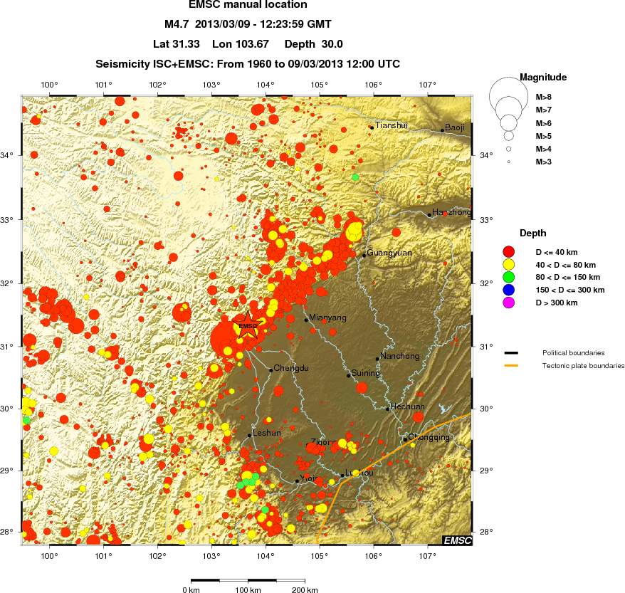 regional historical seismicity