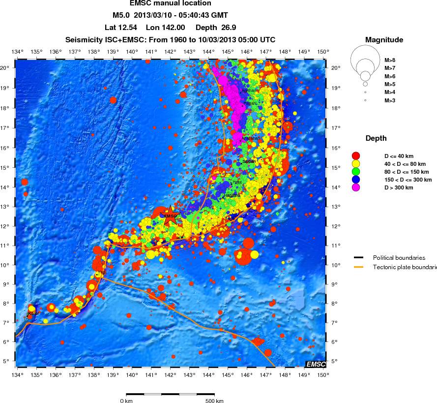 wide historical seismicity
