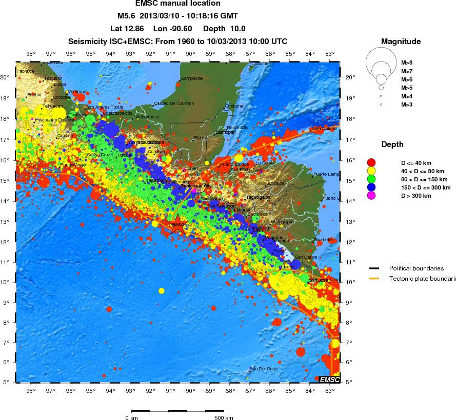 wide historical seismicity
