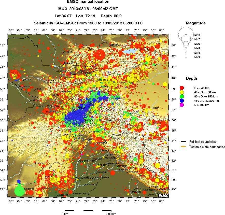 wide historical seismicity