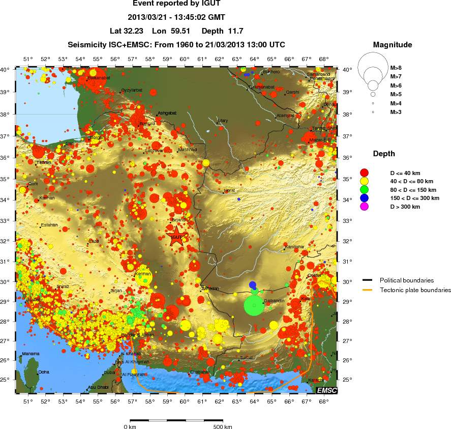 wide historical seismicity