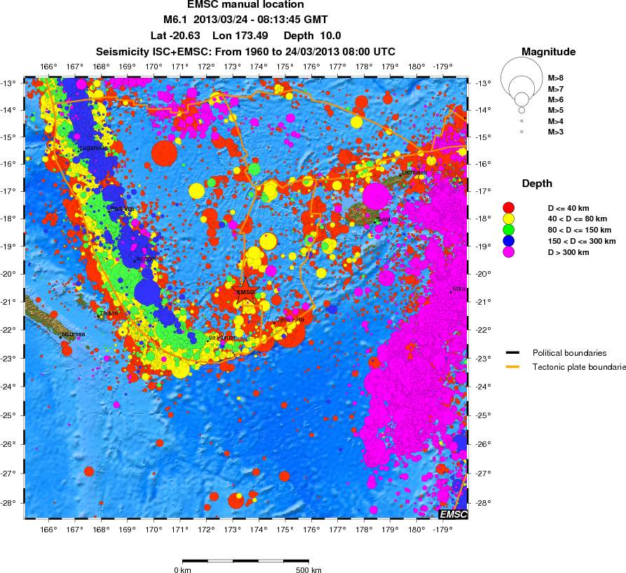 wide historical seismicity
