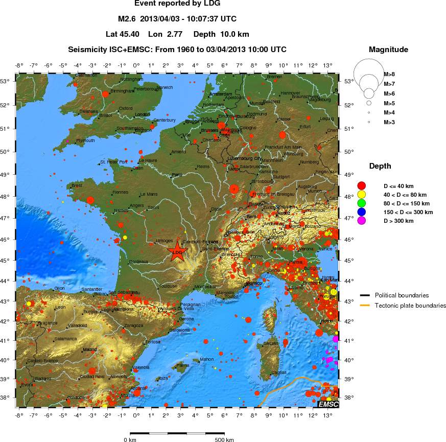 wide historical seismicity