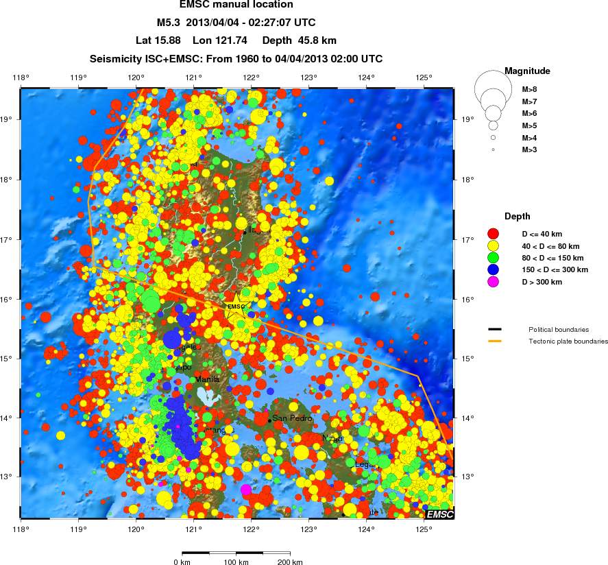regional historical seismicity