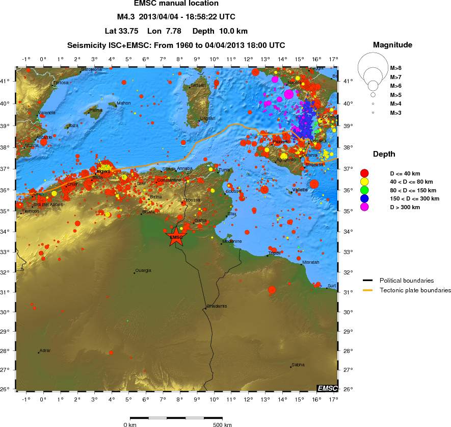 wide historical seismicity