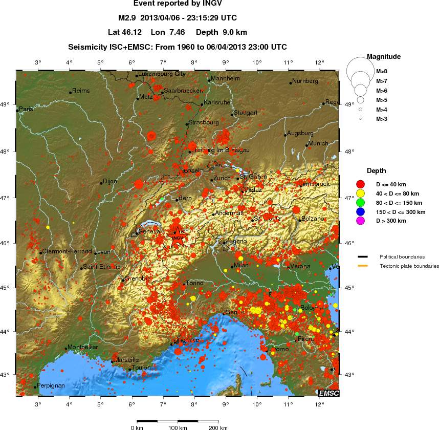 regional historical seismicity