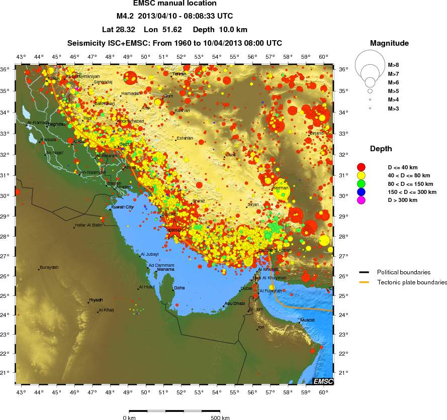 wide historical seismicity