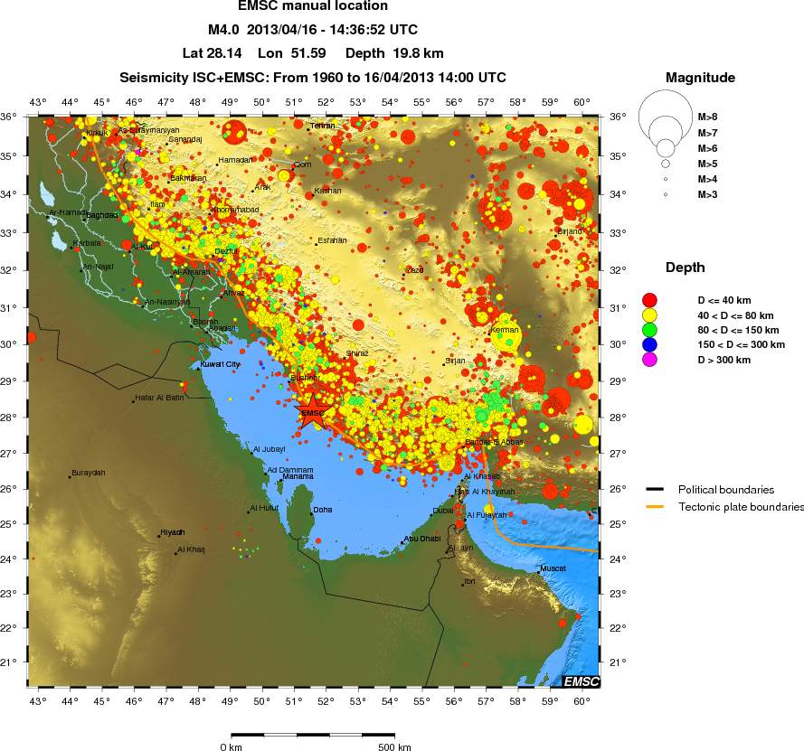 wide historical seismicity