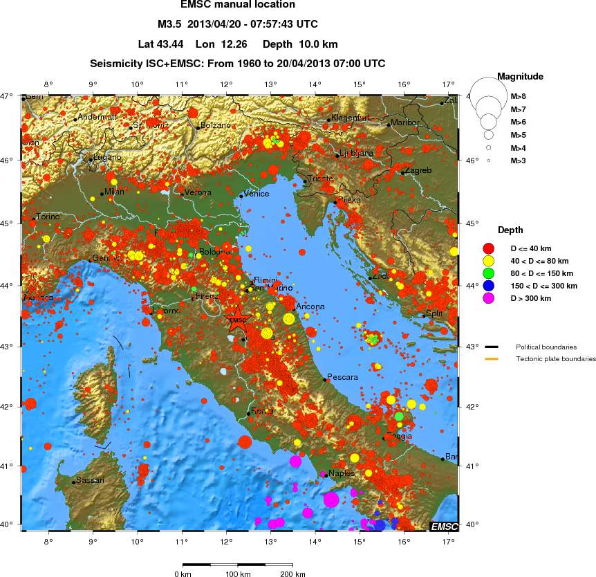 regional historical seismicity