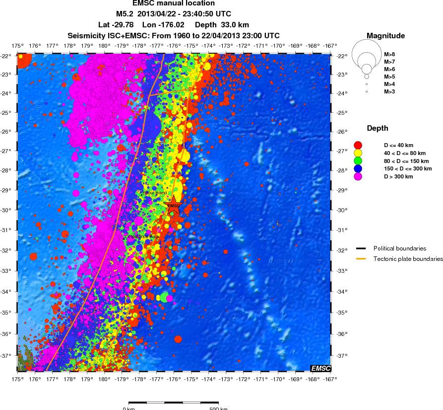 wide historical seismicity