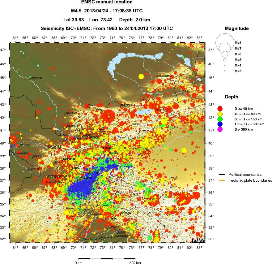 wide historical seismicity