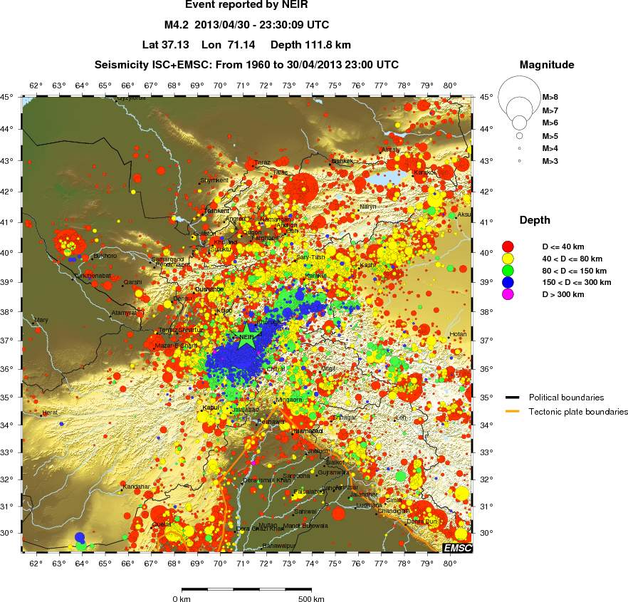 wide historical seismicity