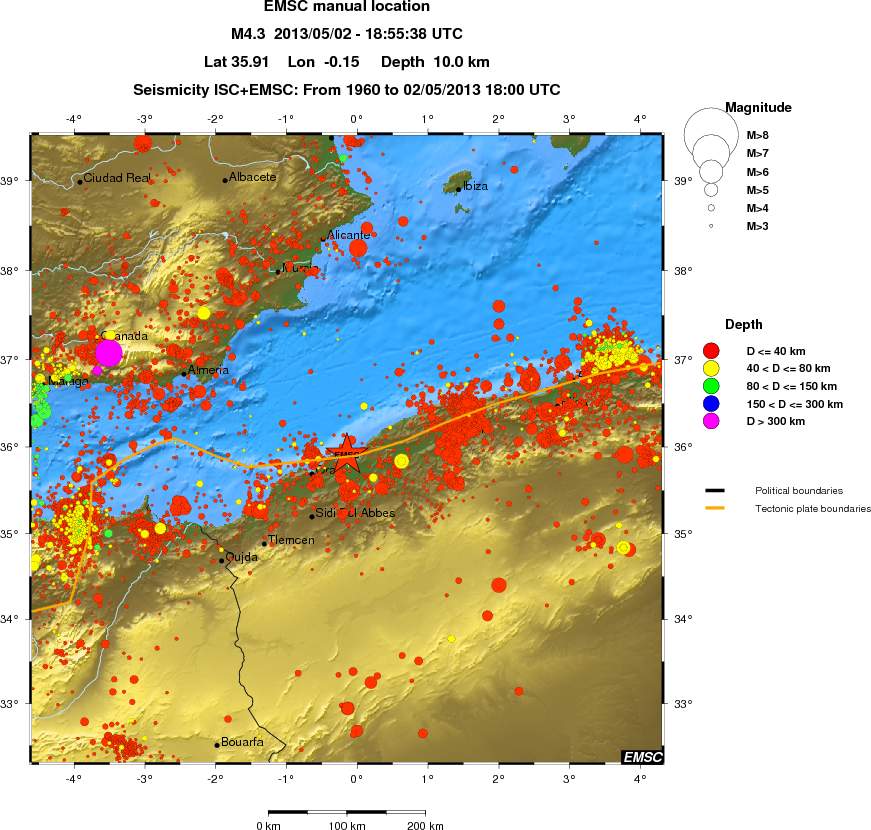 regional historical seismicity