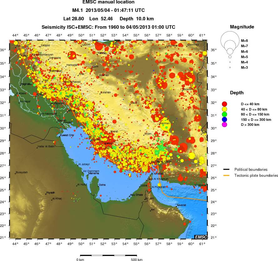wide historical seismicity
