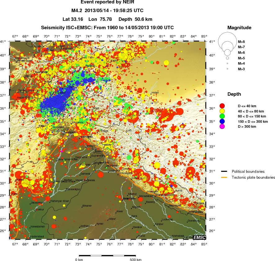 wide historical seismicity