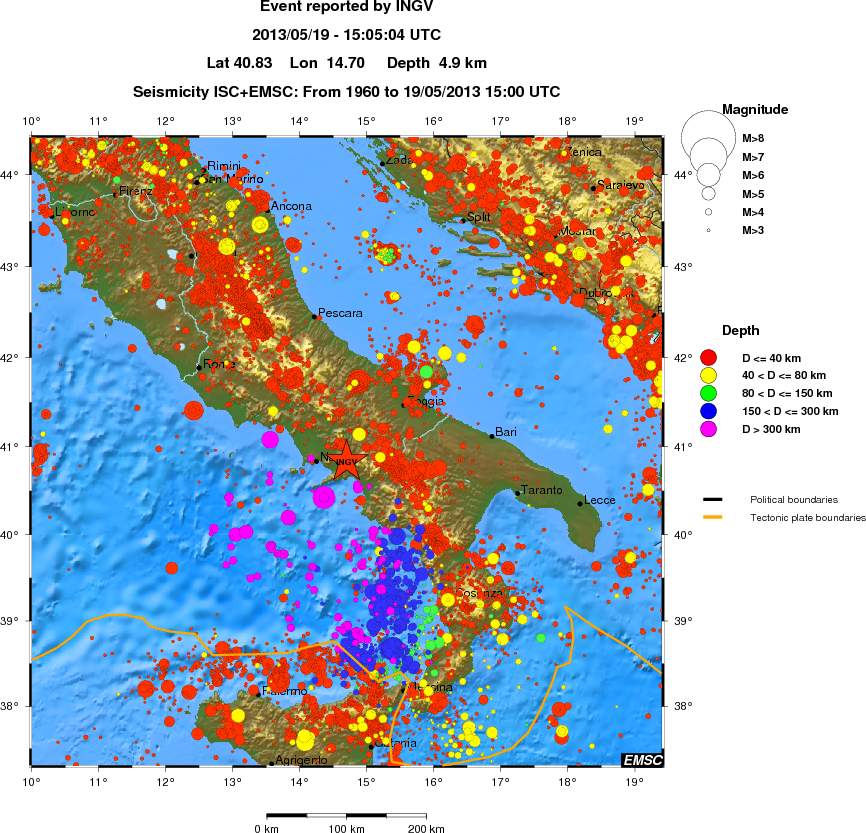 regional historical seismicity