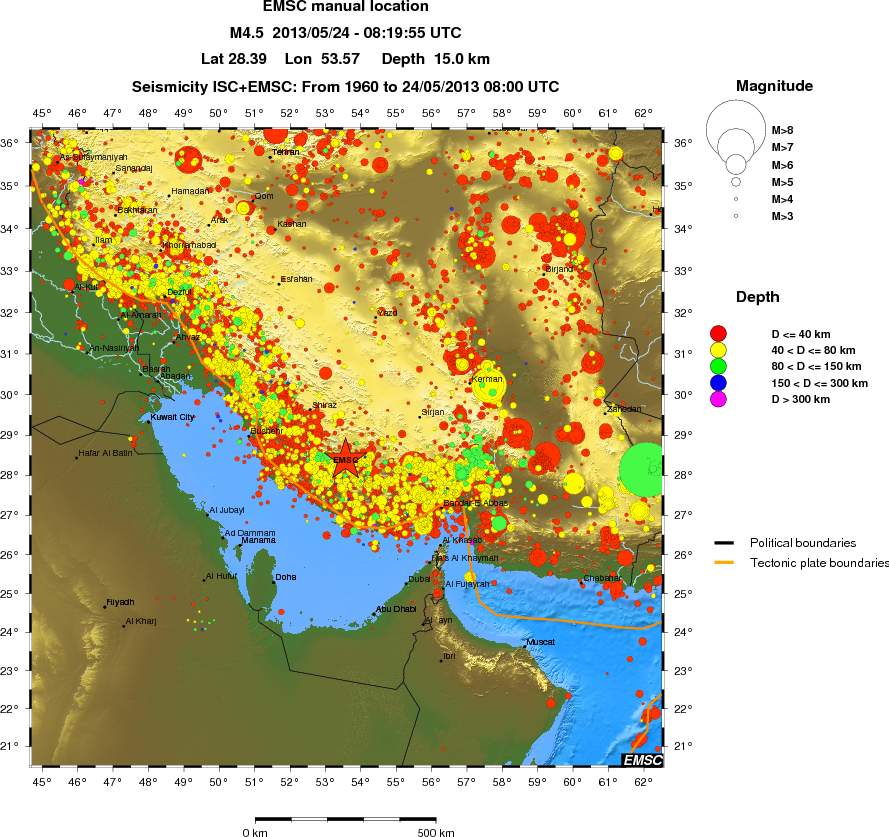 wide historical seismicity