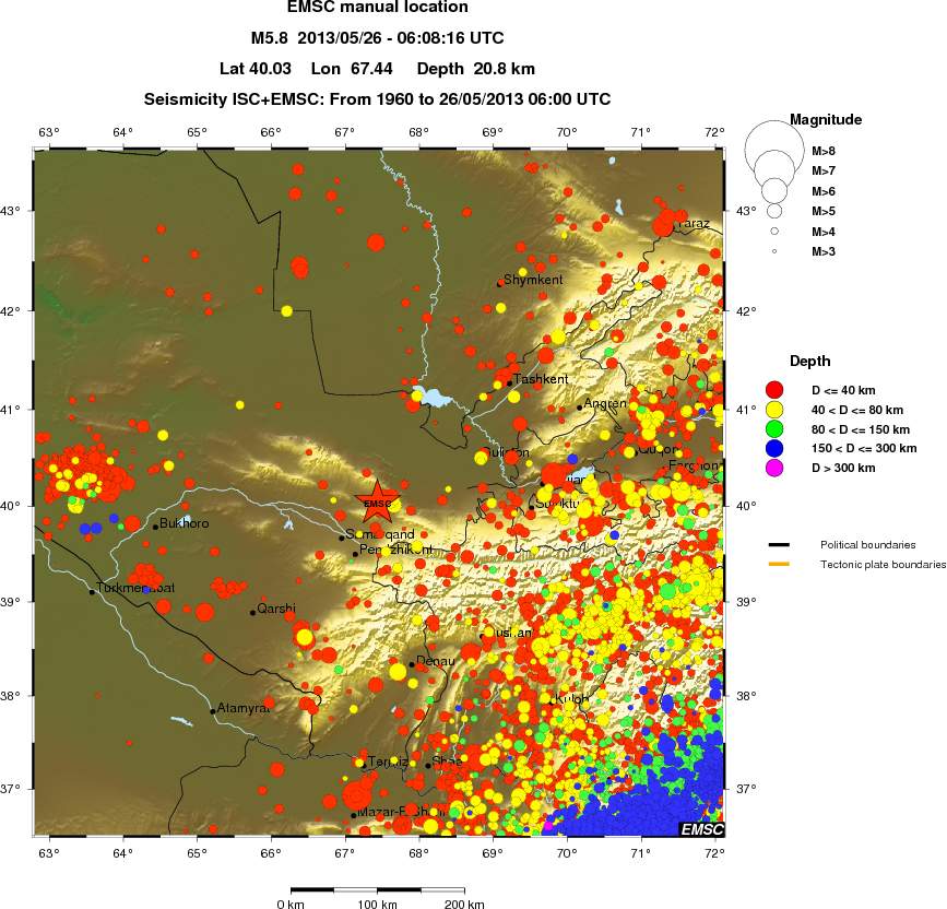 regional historical seismicity