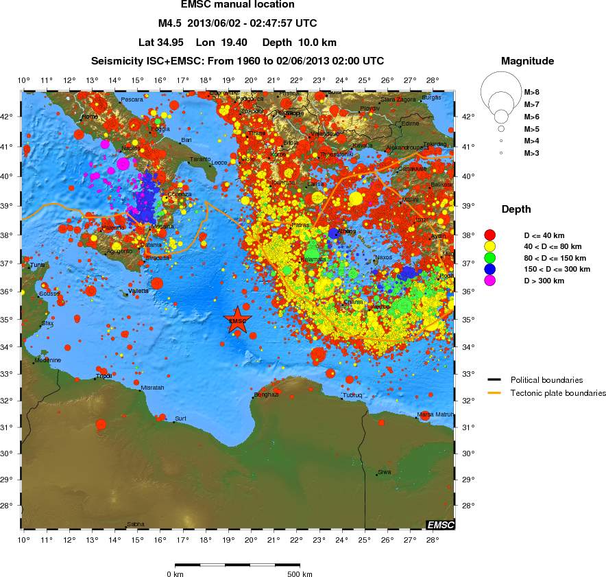 wide historical seismicity