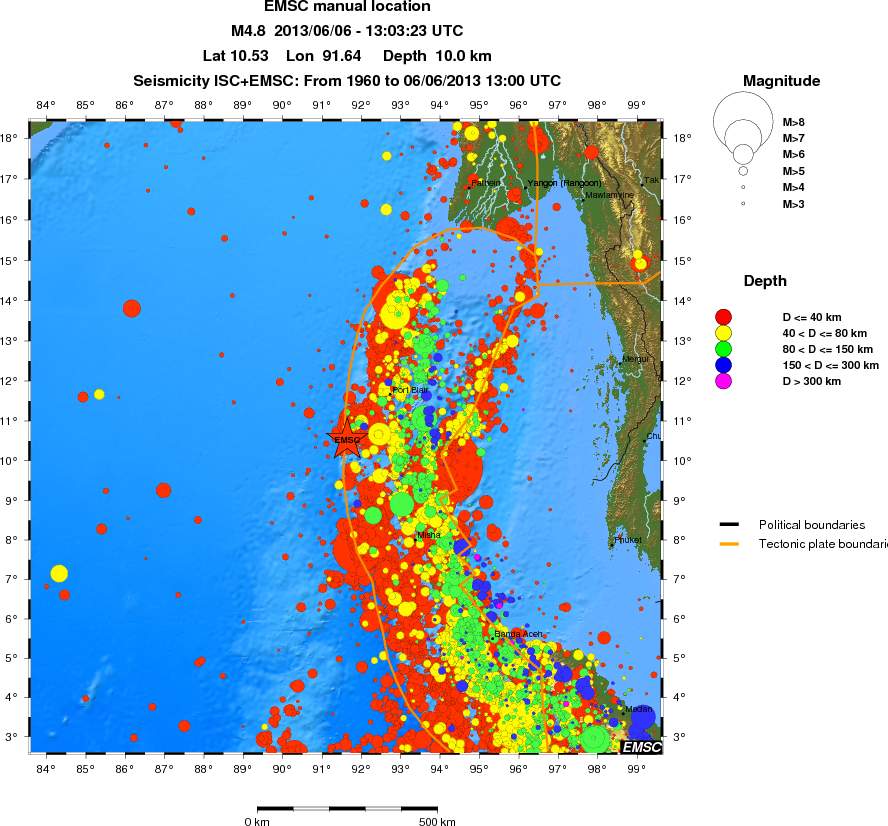 wide historical seismicity