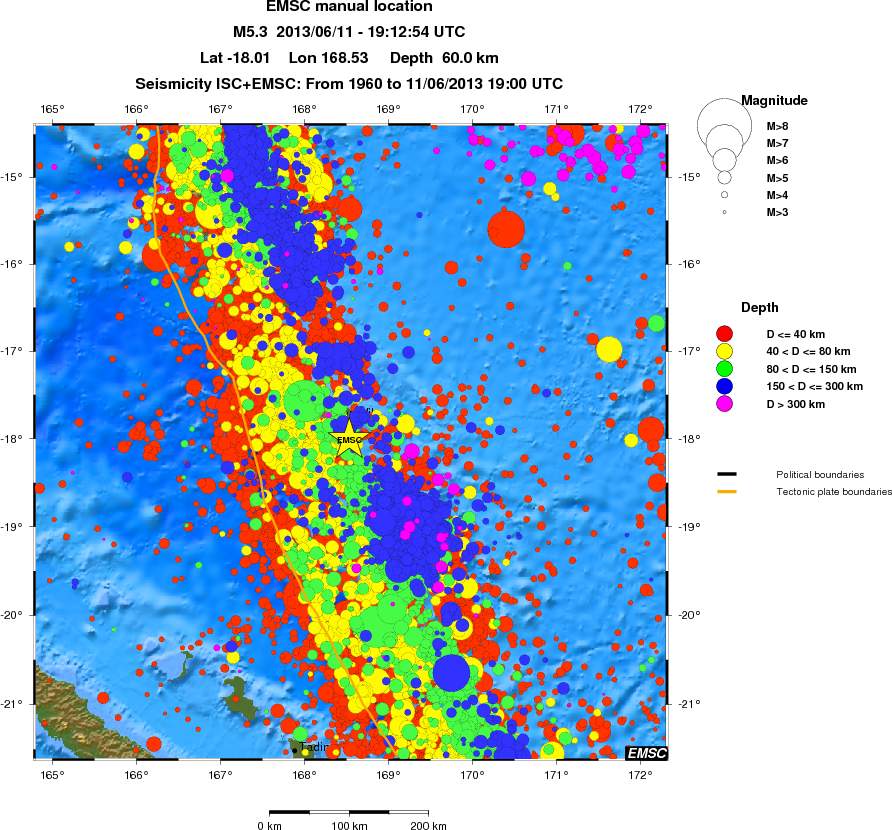 regional historical seismicity