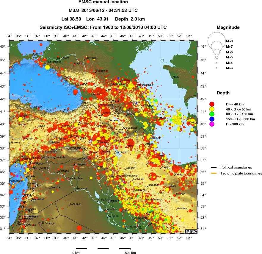 wide historical seismicity