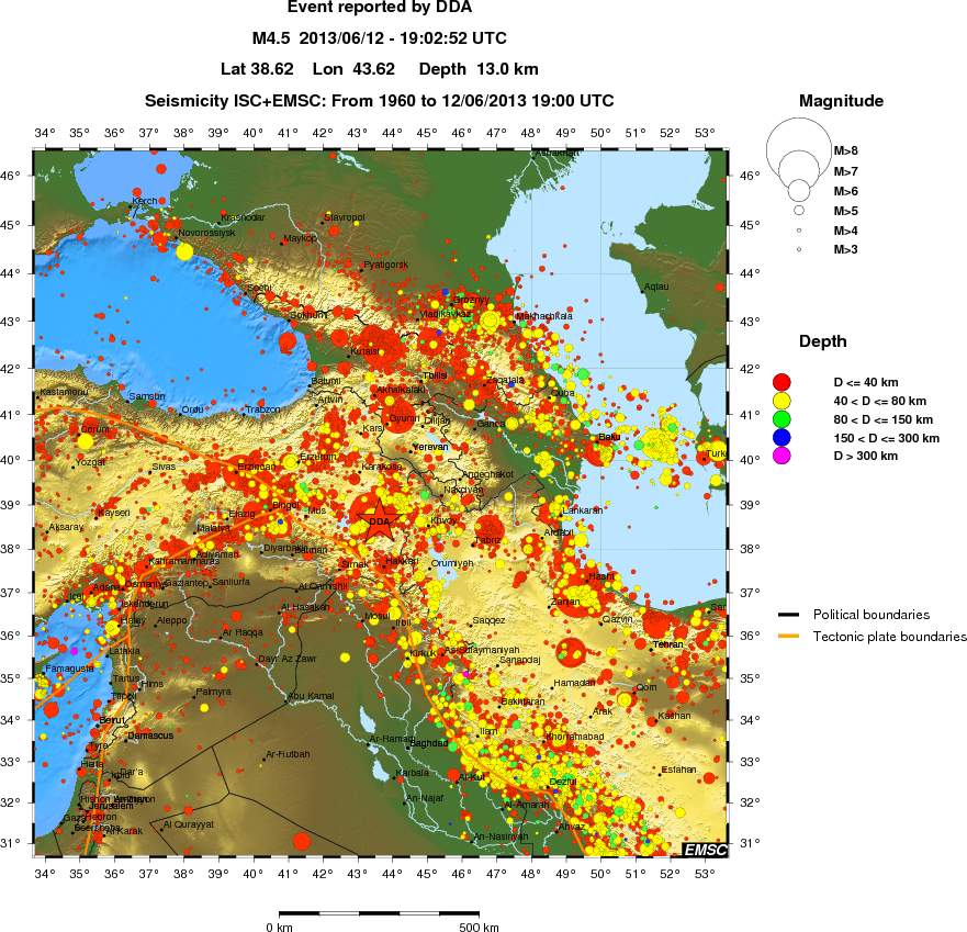 wide historical seismicity