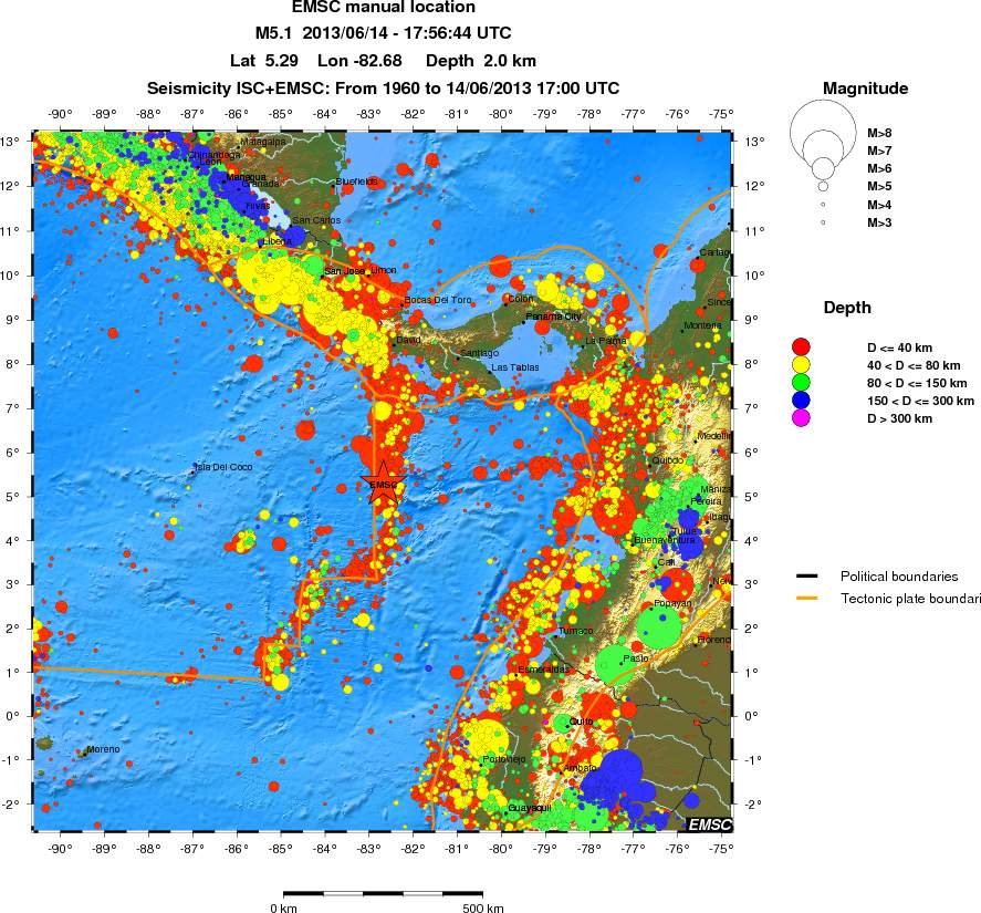 wide historical seismicity