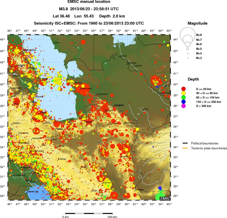 wide historical seismicity