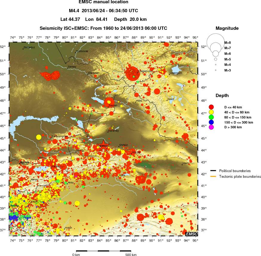 wide historical seismicity