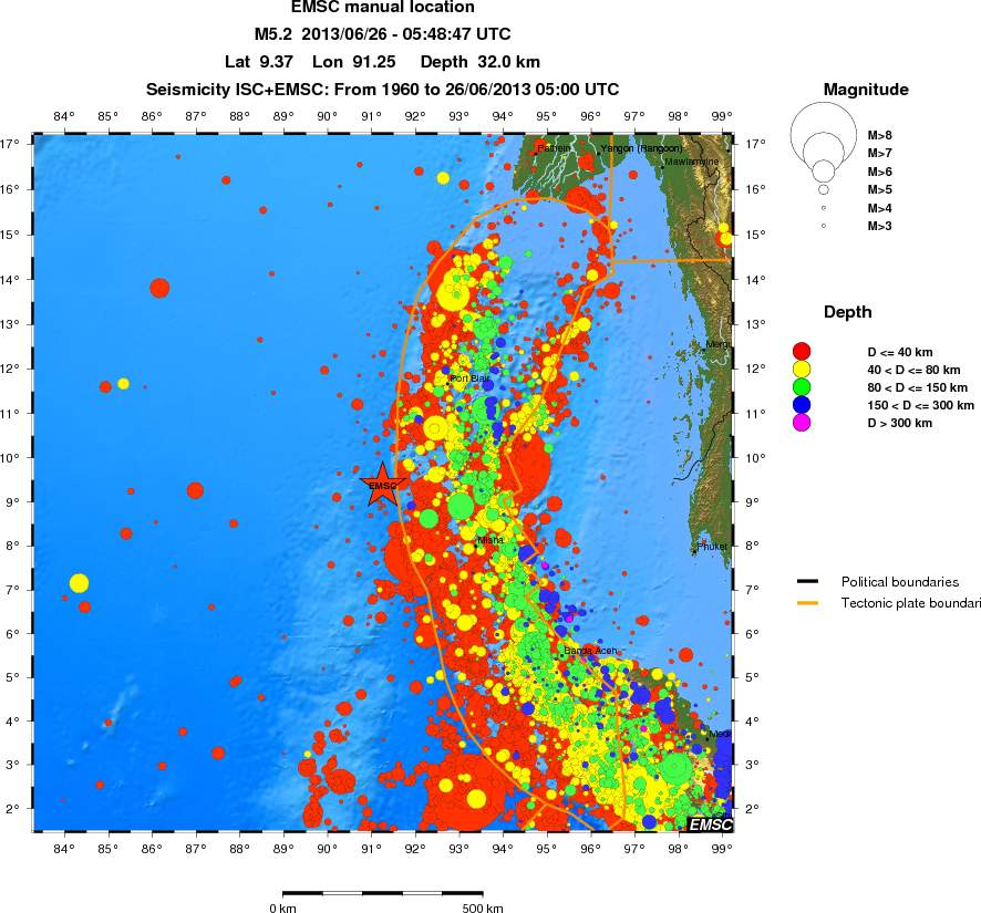 wide historical seismicity
