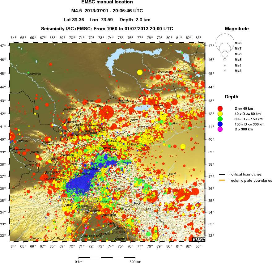 wide historical seismicity