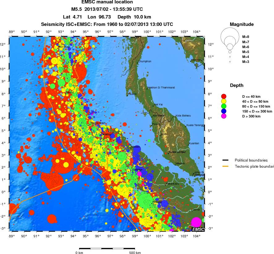 wide historical seismicity