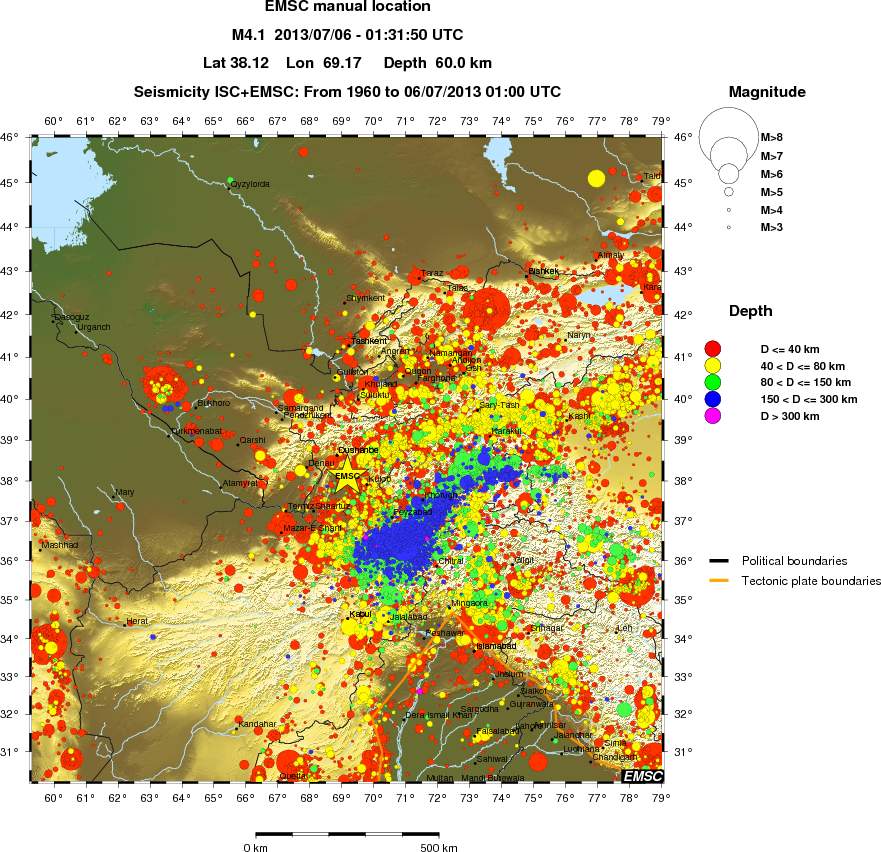 wide historical seismicity