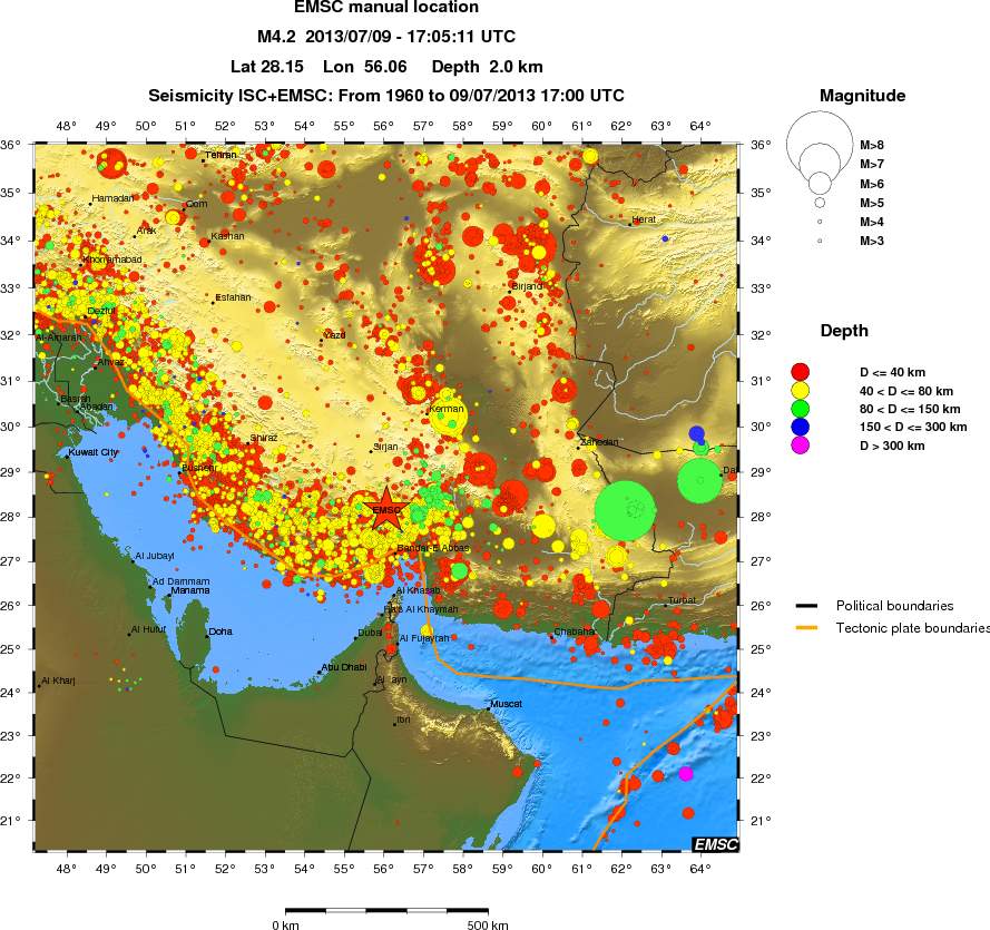 wide historical seismicity