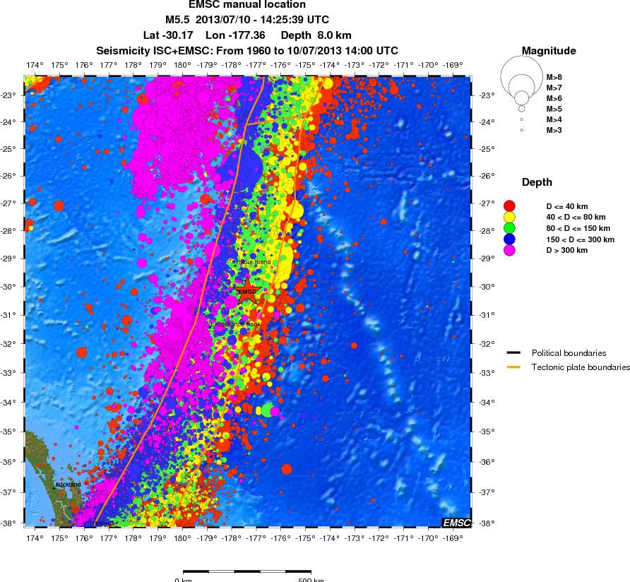 wide historical seismicity