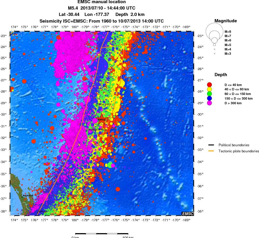 wide historical seismicity