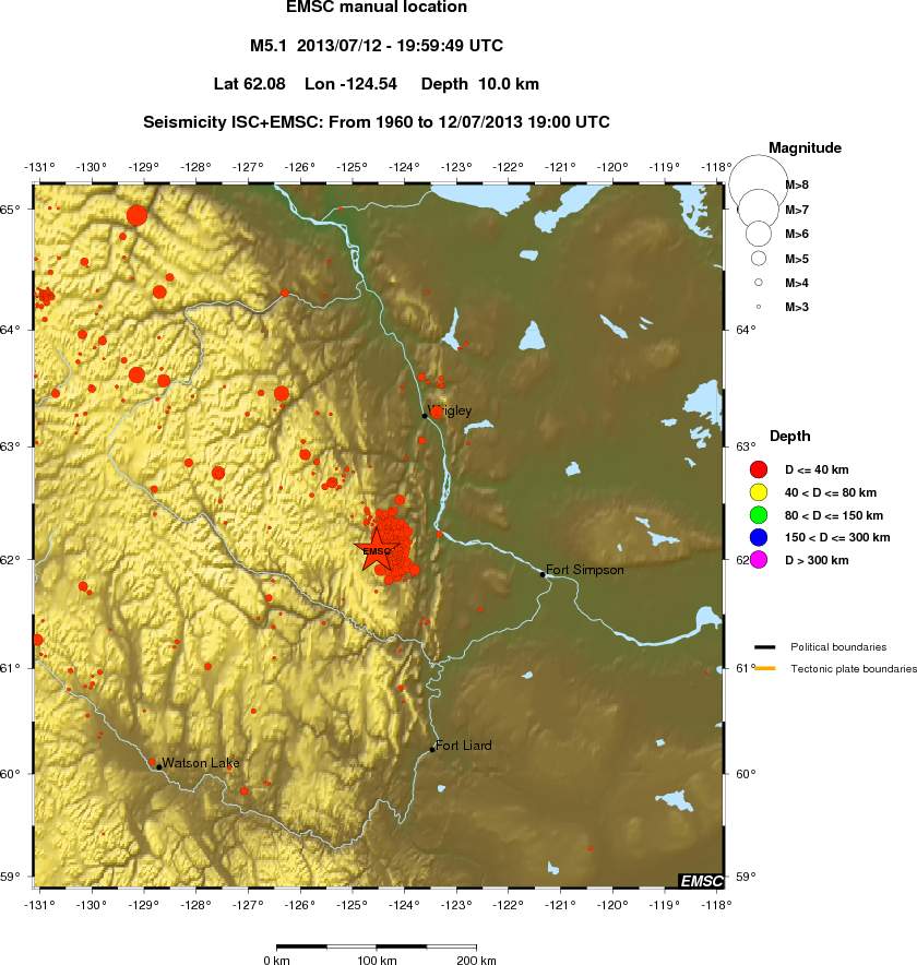 regional historical seismicity